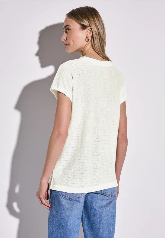 Shirt mit Streifenstruktur