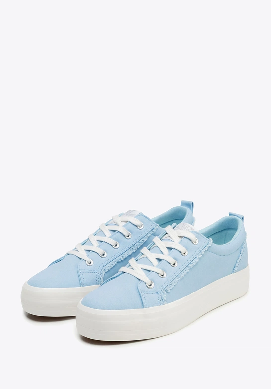 Damskie sneakersy z tkaniny niebieskie