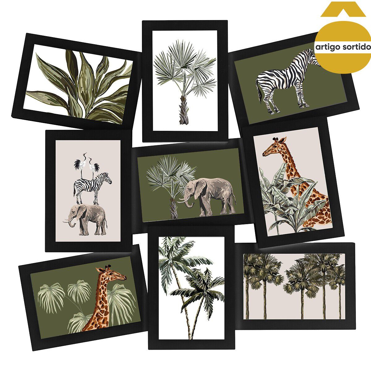 Multimoldura para 9 fotos