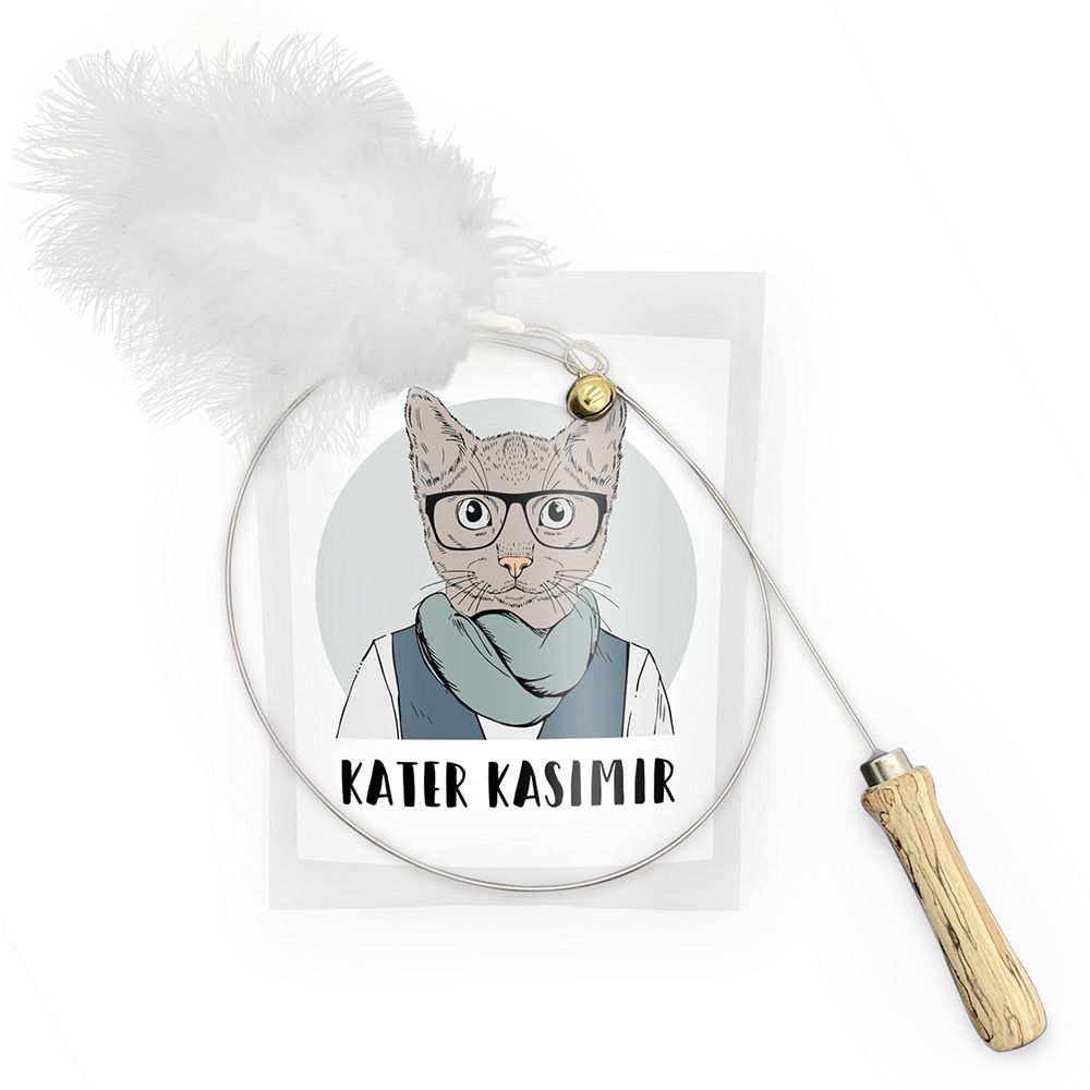Kasimir Cat Feather Dangler