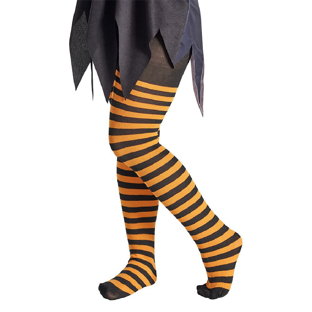Collant enfant à rayures Halloween