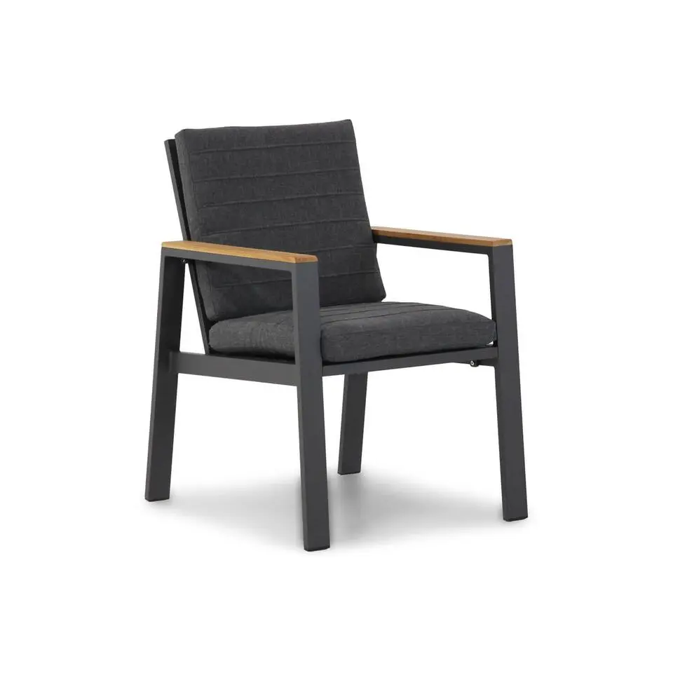 Tuinset 4 personen 100 cm Aluminium/teak Grijs Lifestyle Garden Furniture