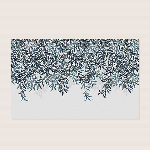 Papier peint panoramique intissé Willow bough bleu L.4000 x l.250cm William Morris