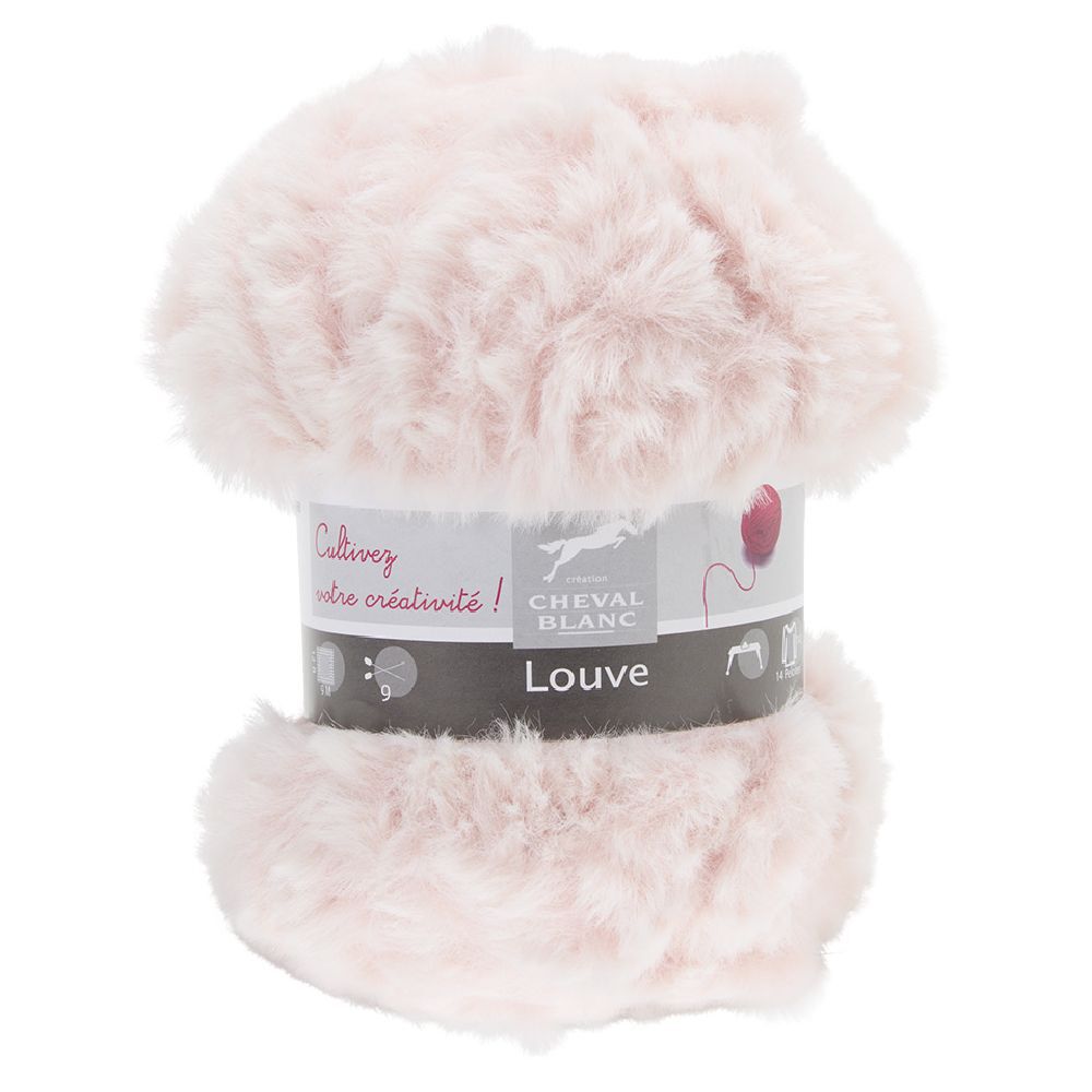 Fil à tricoter Louve rose 50 g