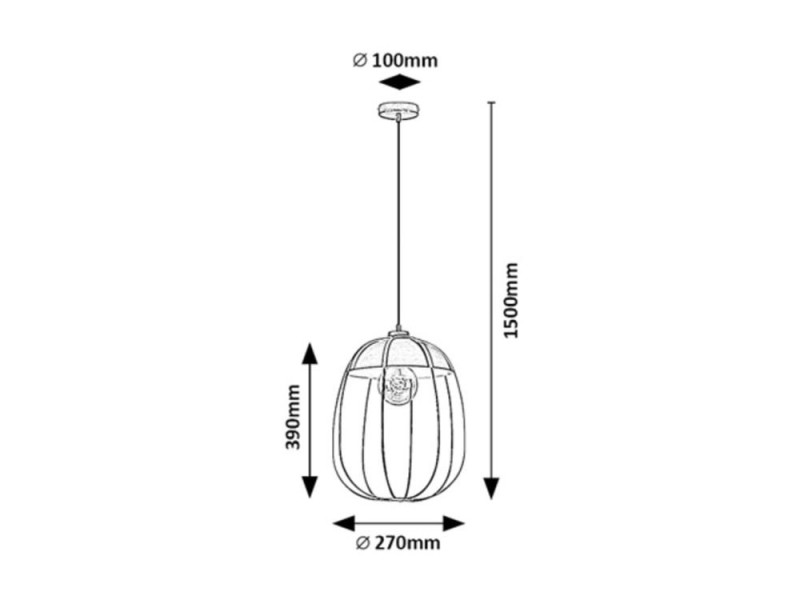 Lampa wisząca czarny matowa-niebieska Svens 1xE27x60W Rabalux