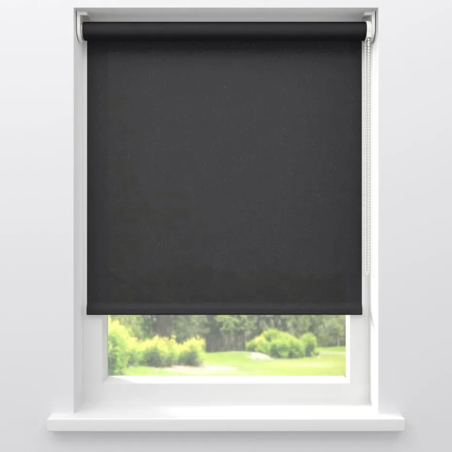 Kwantum Rolgordijnen | Rolgordijn Jodi  Lichtdoorlatend Zwart