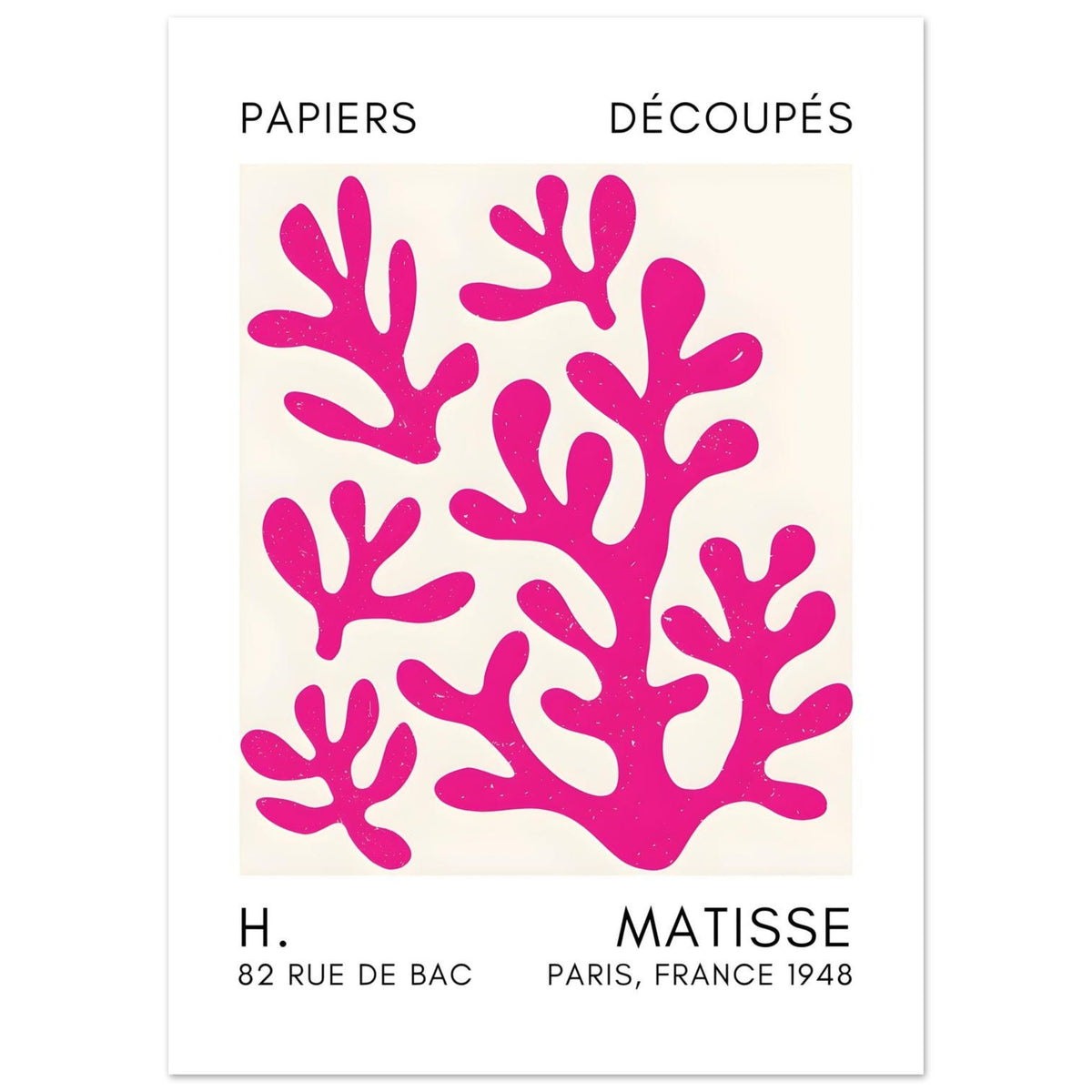 Artfulprints Poster Matisse – Coral shadows pink  - 50x70 cm - Roze