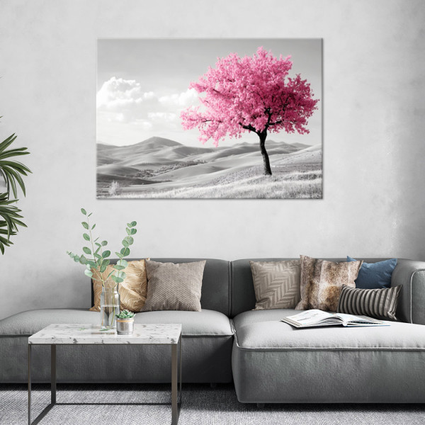 Feeby Obraz na płótnie, Różowe Drzewo Pejzaż 60x40