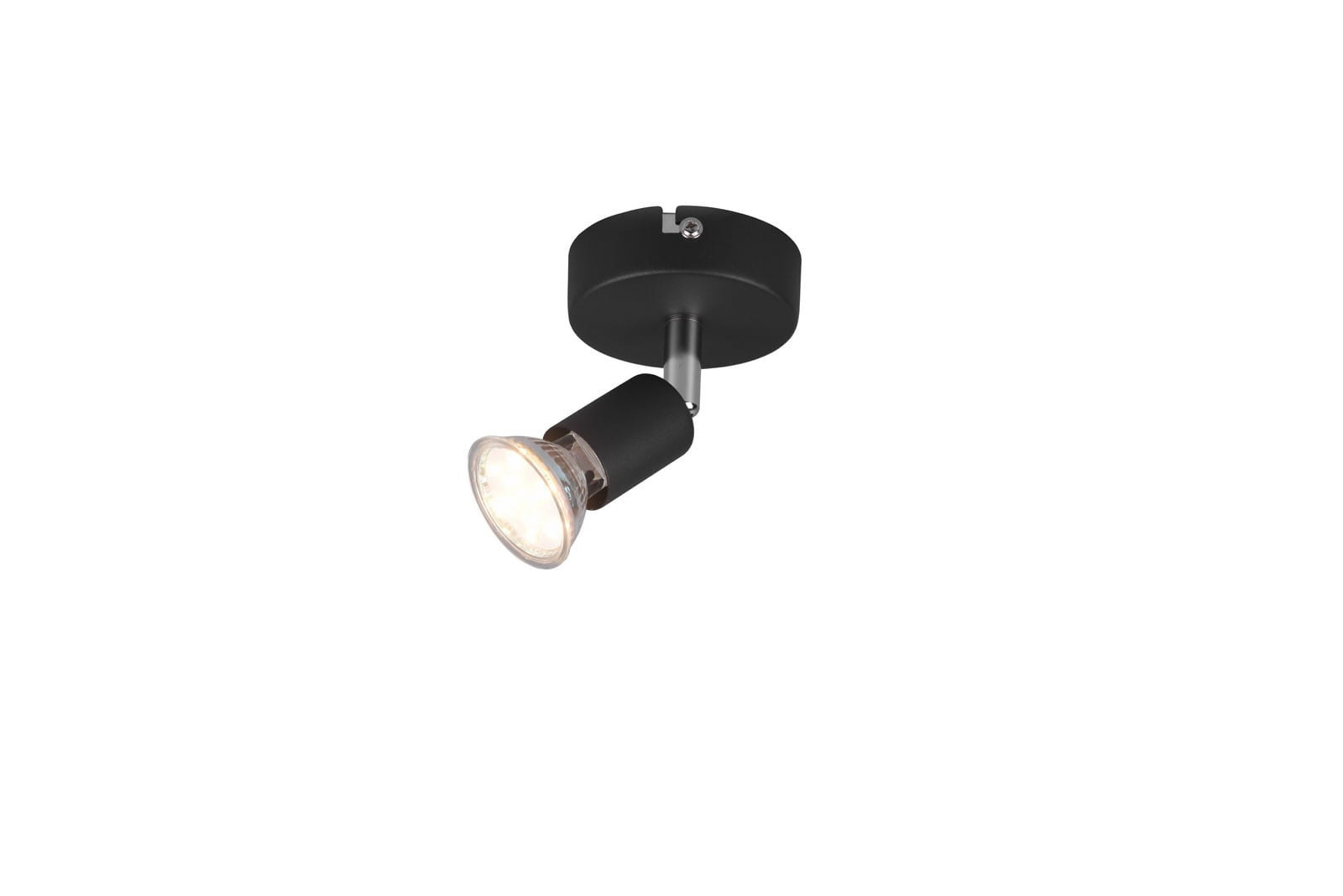 Spot reflektor okrągły czarny PARIS1xGU10x35W wym:11x8x8cm IP20 RL
