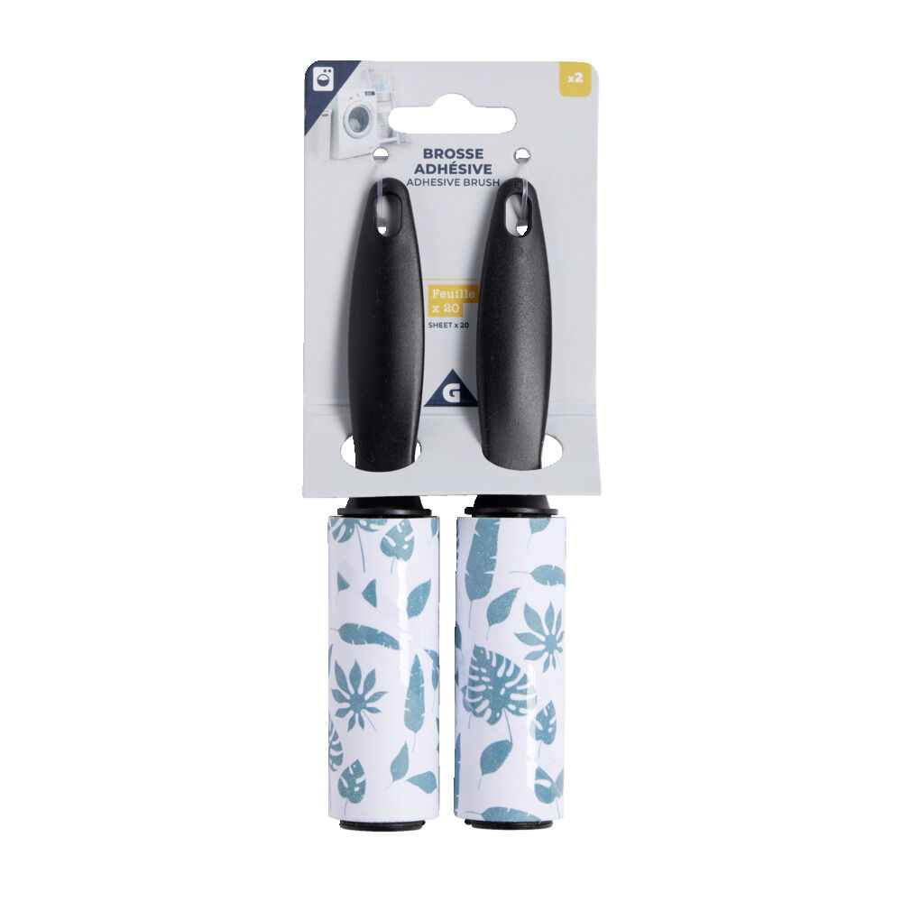 Lot de 2 brosses adhésives à 20 feuilles