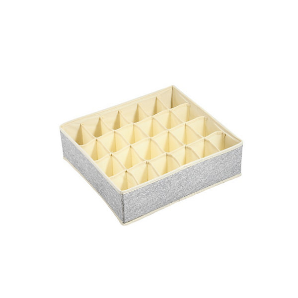 Lot de 4 Boàtes Tiroir de rangement micrcoaéré et respirant avec compartiments Gris MSV