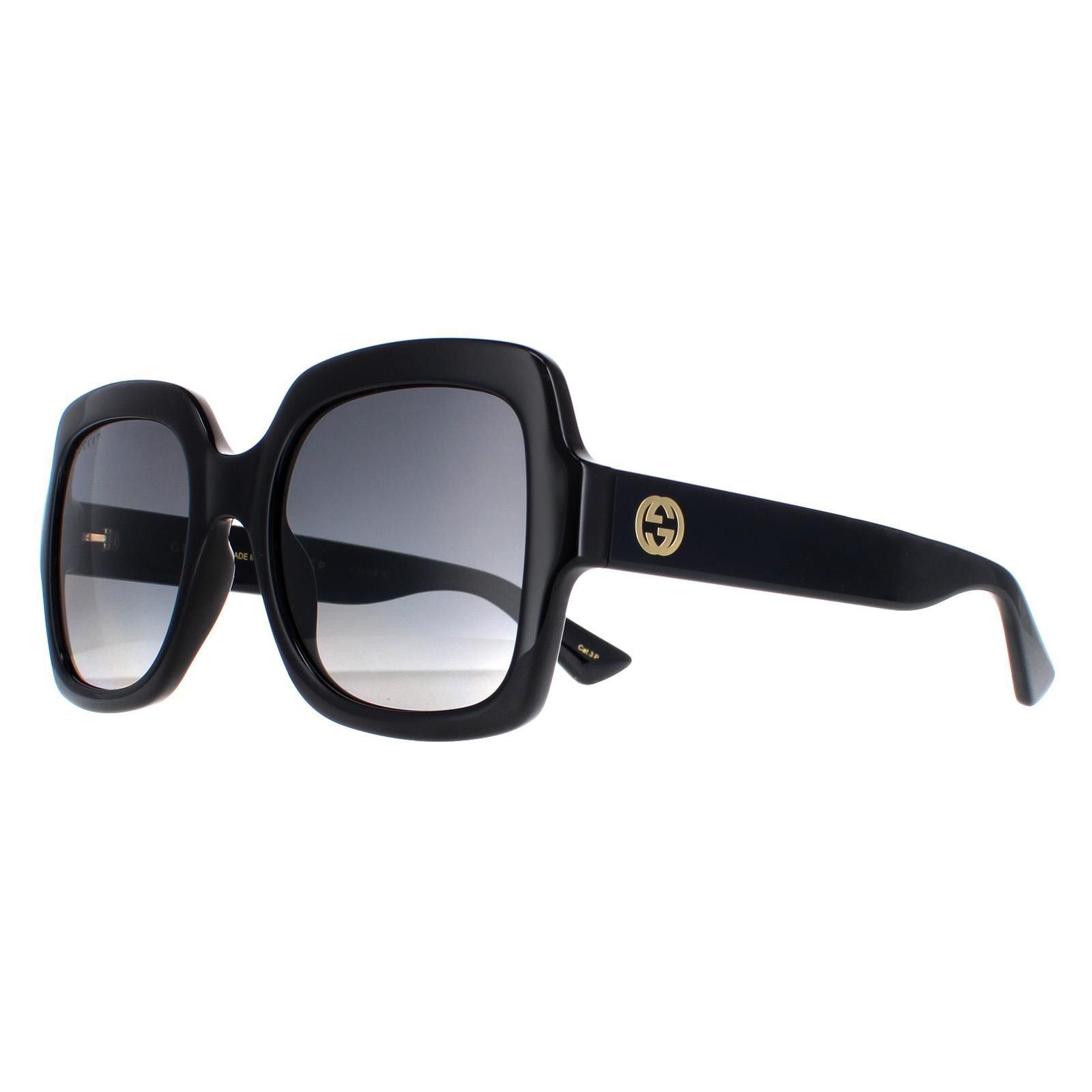 Gucci Square Black Grey Gradient Polarized GG1337S