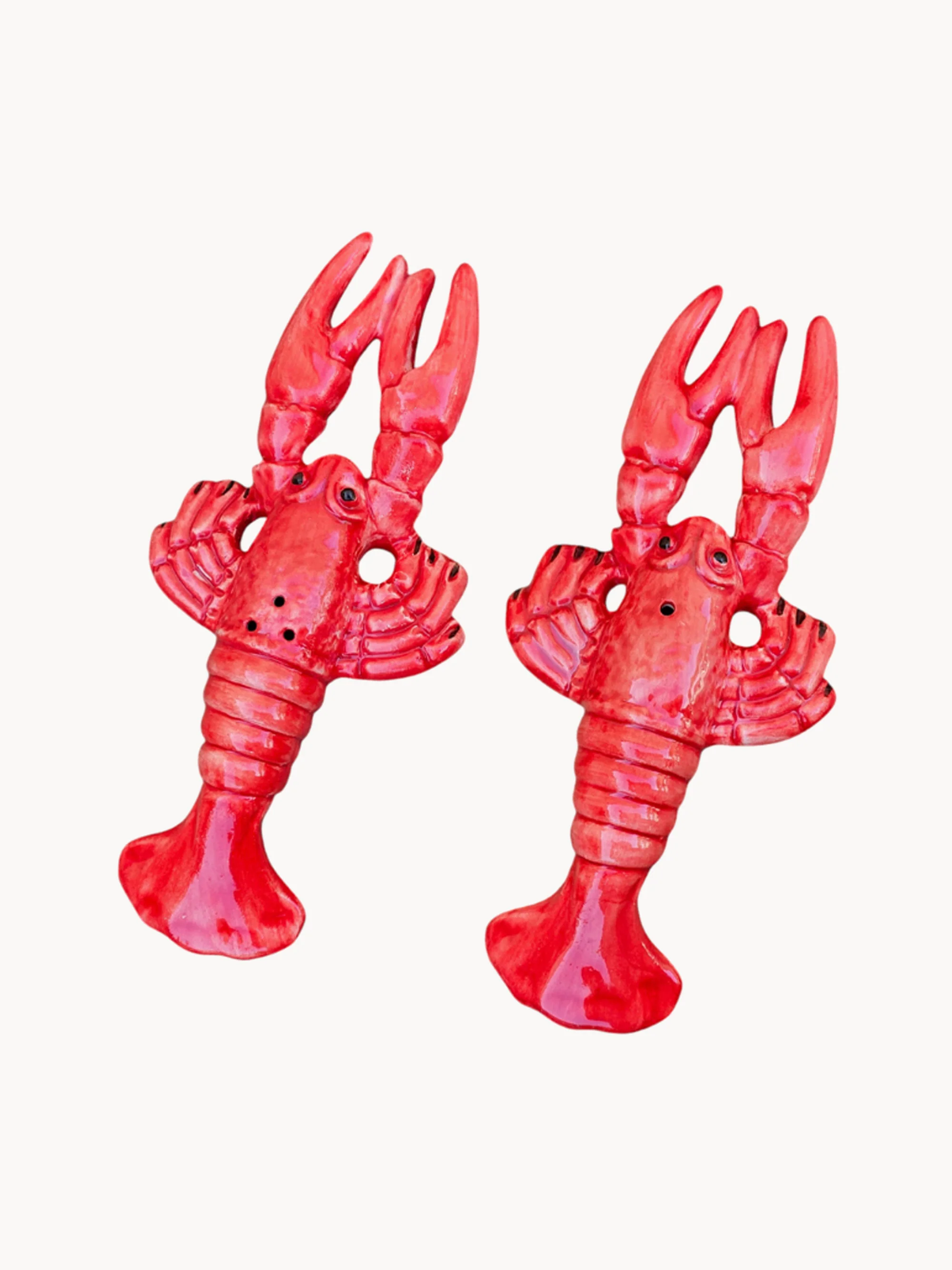 Handbemalte Salz- und Pfeffermühlen Lobster, 2er-Set