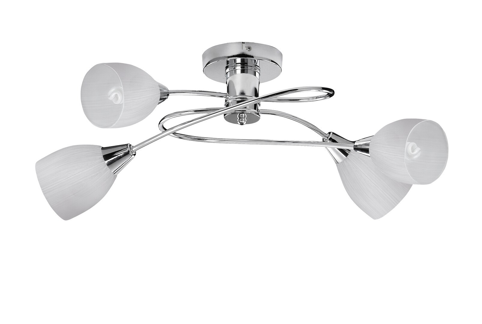 Lampa sufitowa chromowana biała Amy 4xE14x60W wym: 25x55x55 cm Rabalux