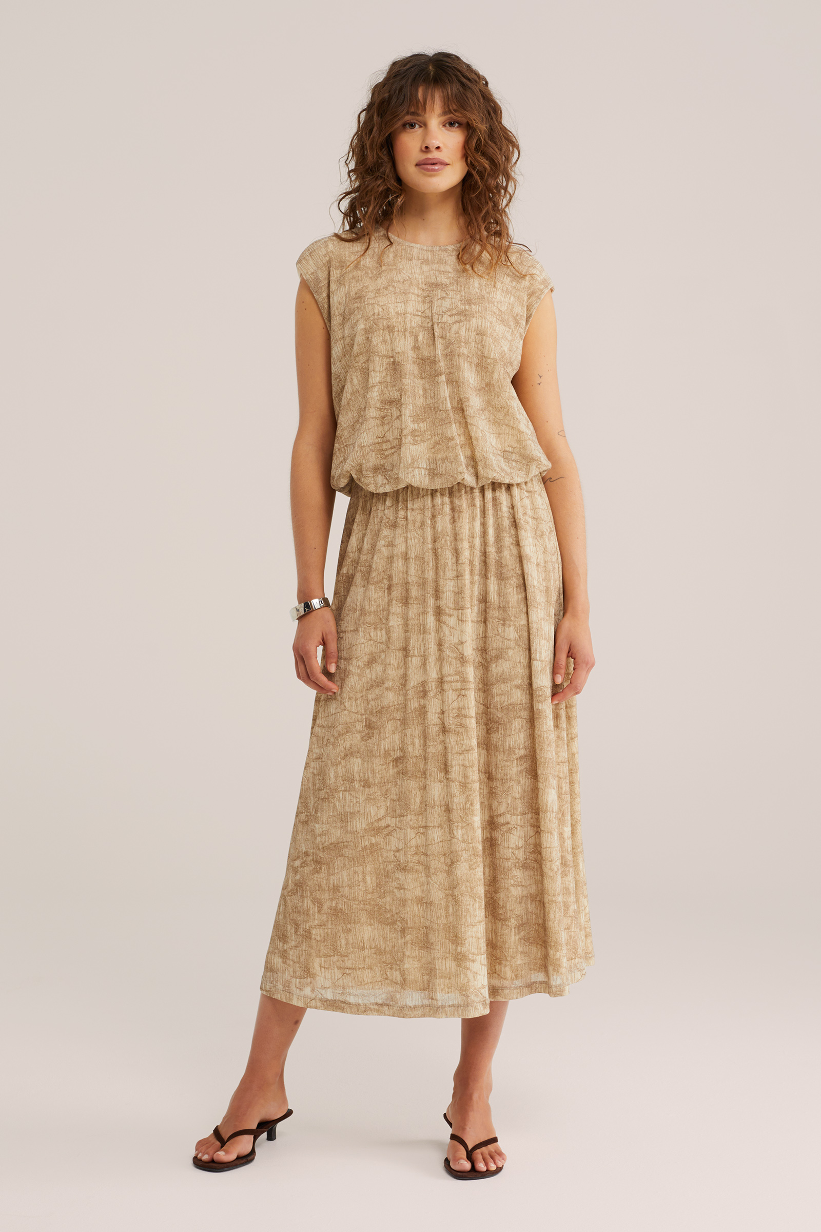 Dames midi rok met print