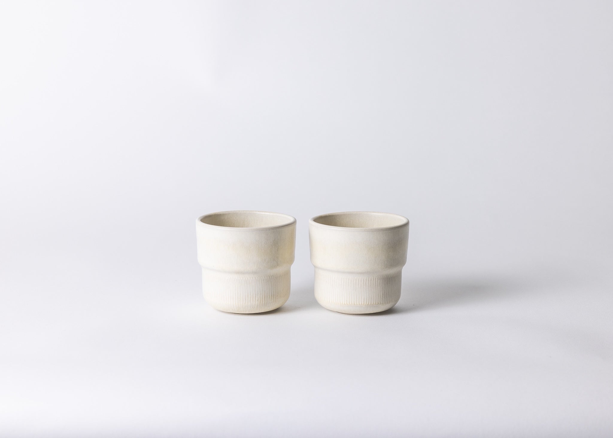 Mimo Homeware koffiekopje Dreamy Ivory - 230 ml - set van 2