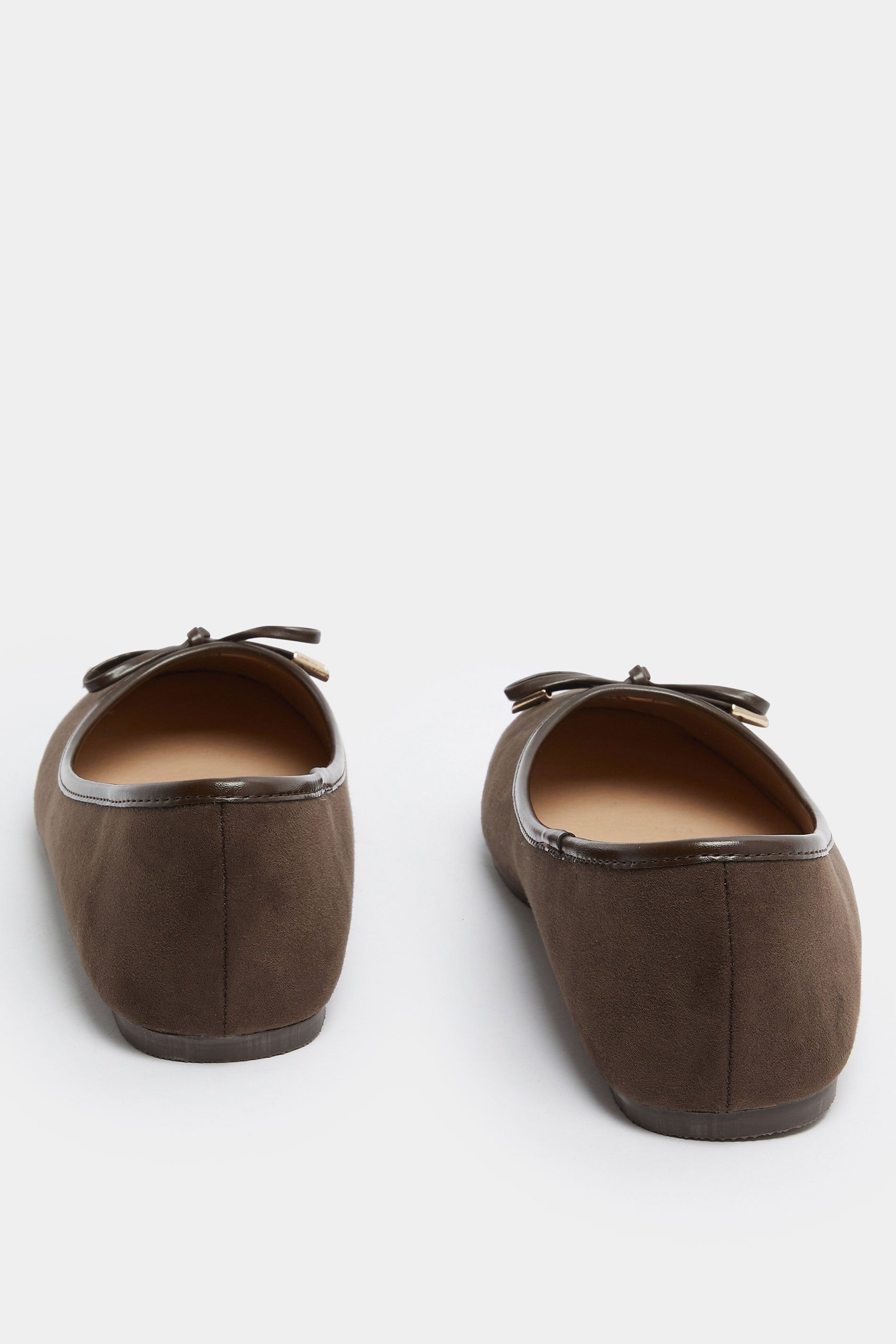 Long Tall Sally Faux Suede Ballerina Pumps In Standard Fit