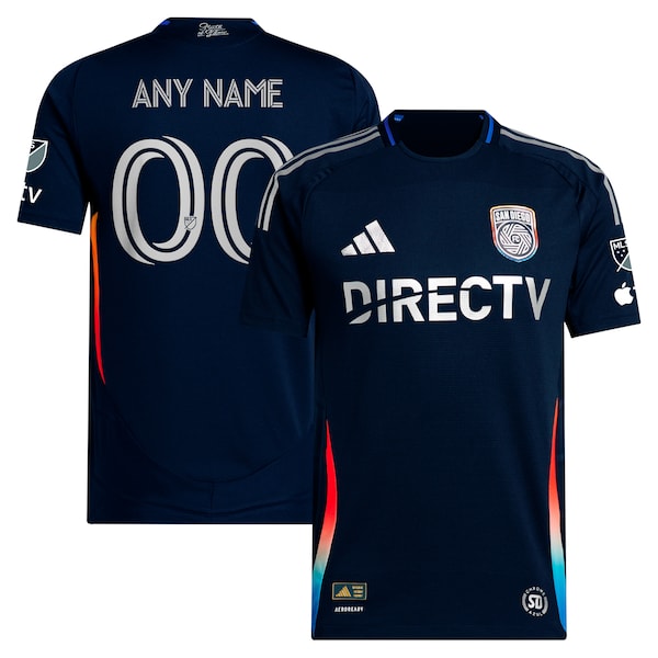 San Diego FC adidas 2025 State of Flow Authentic Custom Jersey - Navy