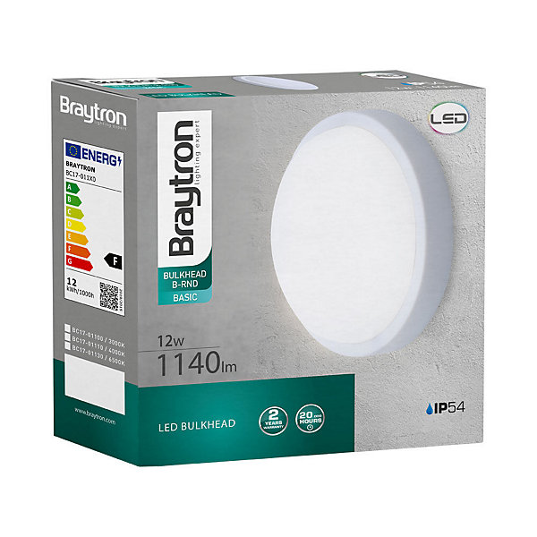 Hublot LED rond 12W IP54 3000K 1140lm