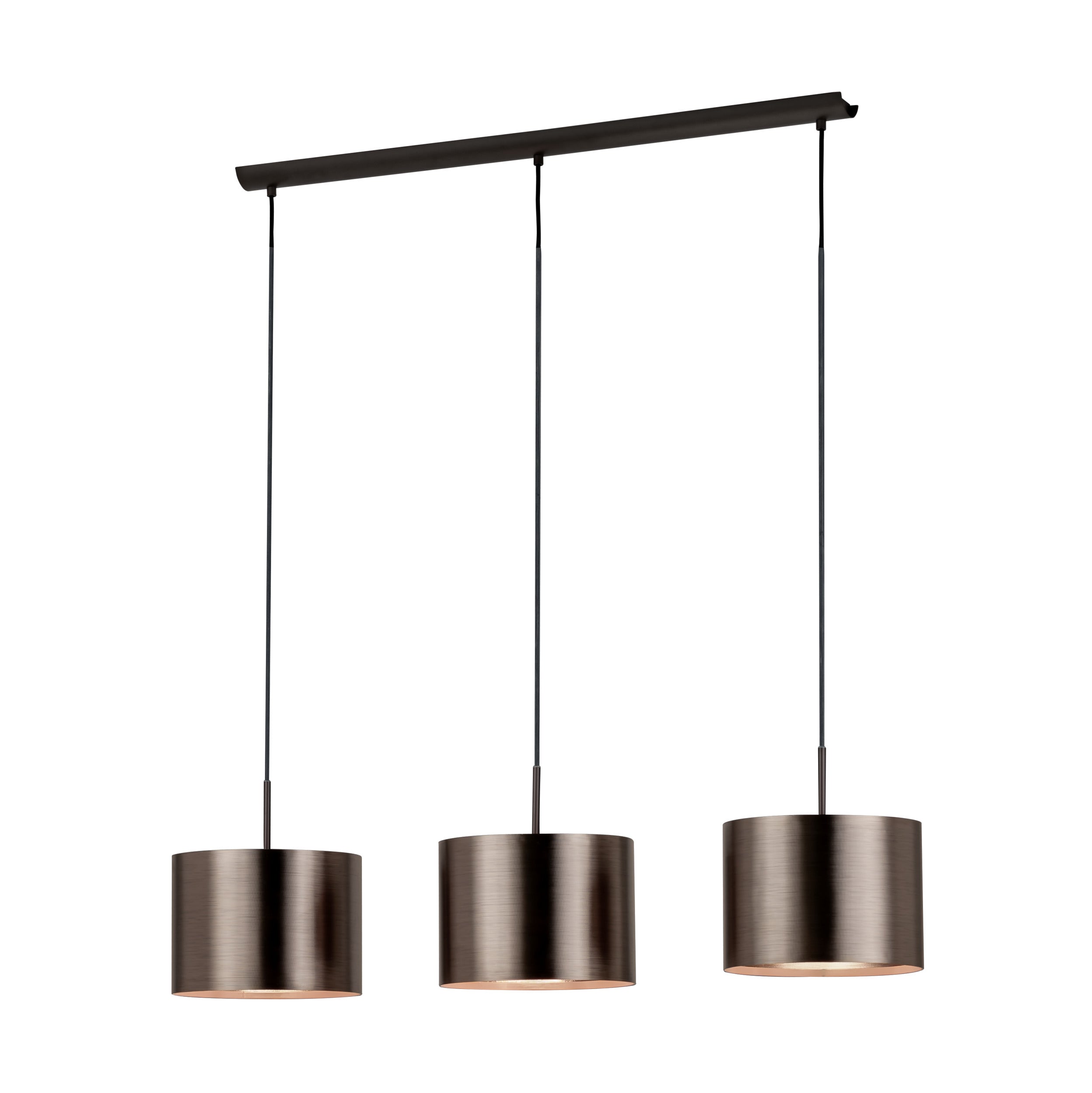 Stars of Light hanglamp Saganto 1 - 3-lichts - e27 - bruin/koperkleurig