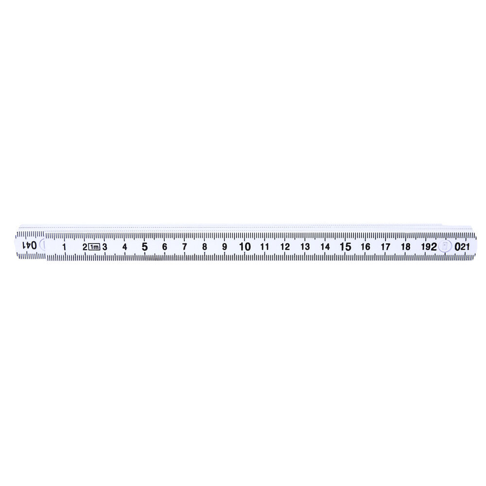 Mètre pliant 1m blanc
