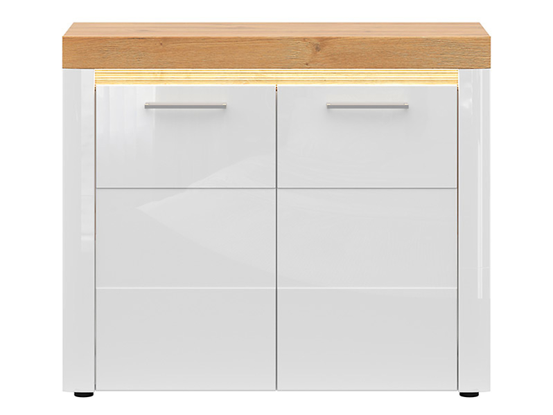 Szafka Horton 106 cm dwudrzwiowa biały połysk