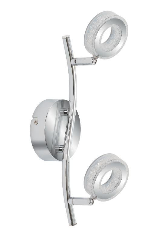 Kinkiet VINOLAchromowany biały LED 2x5W wym:16x34x9cm IP20 Candellux