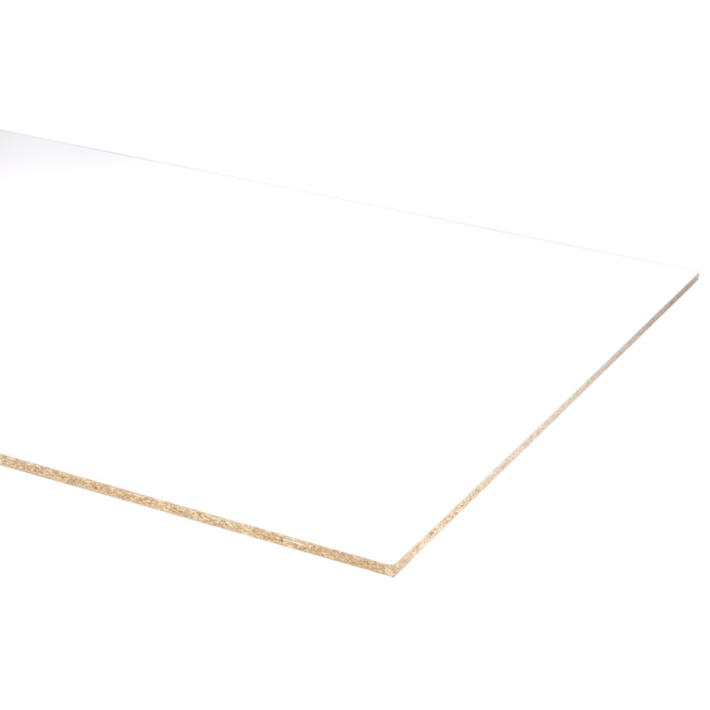 Panneau mélaminé blanc 250 x 125 x 1,8 cm