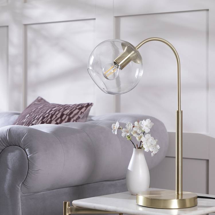 Habitat Coleman Metal Table Lamp - Brass