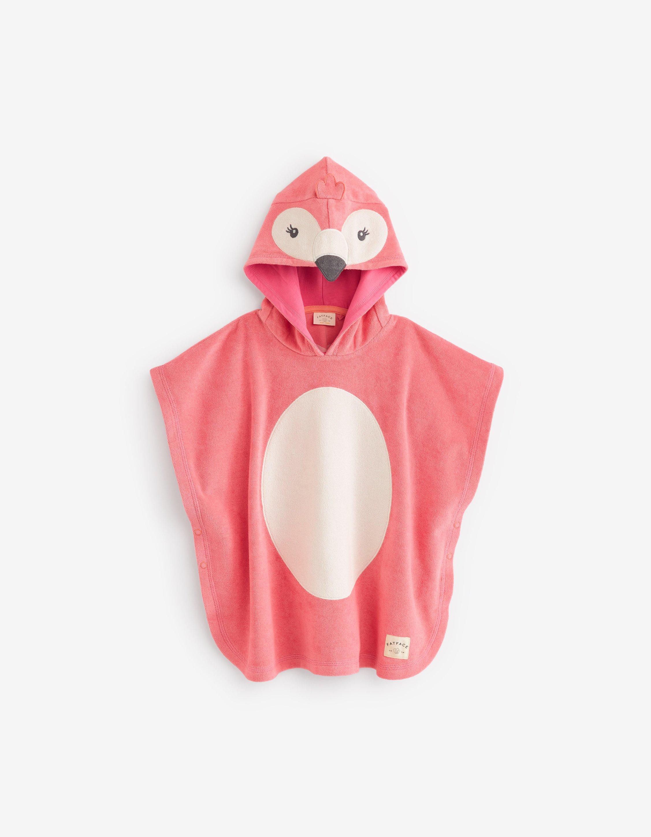 Flamingo Towelling Poncho