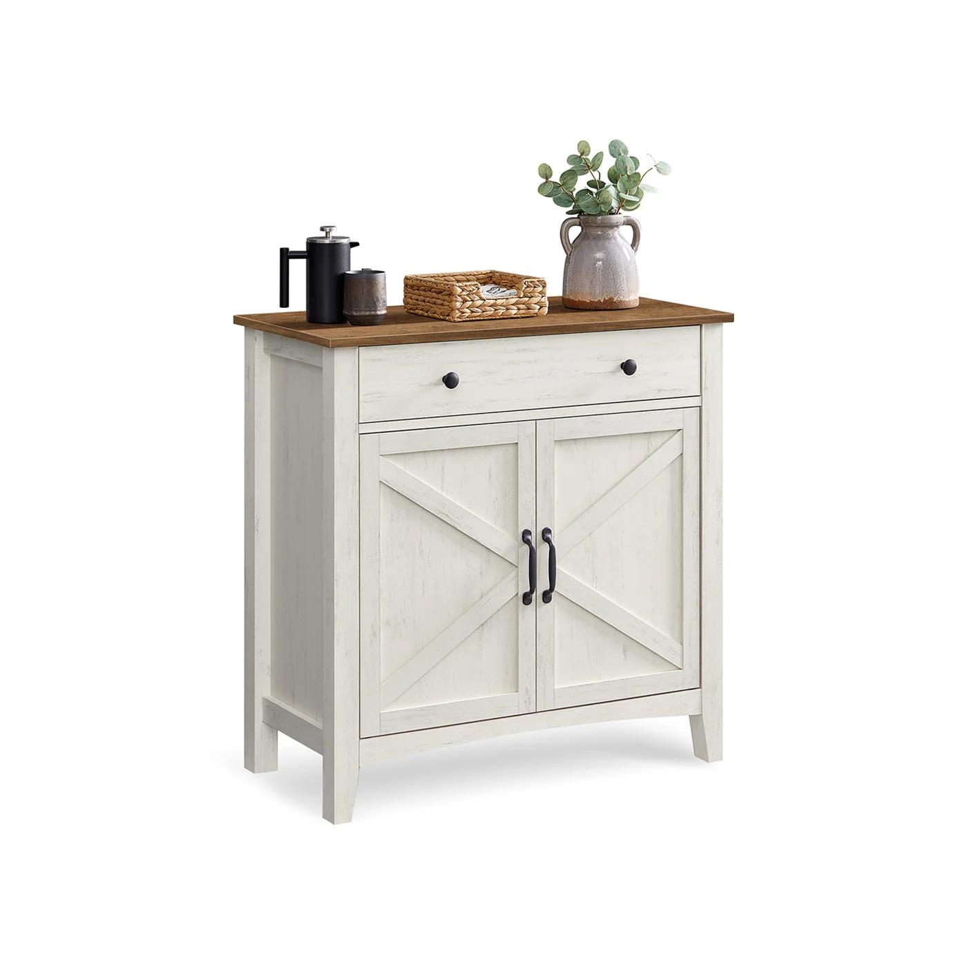 Buffet style campagne avec portes et étagère réglable