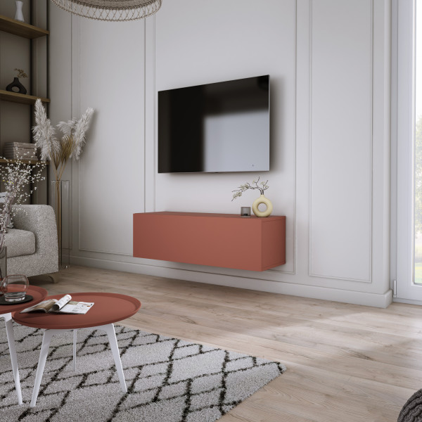 Szafka RTV: Ceglasty, 100 x 34 x 32 cm