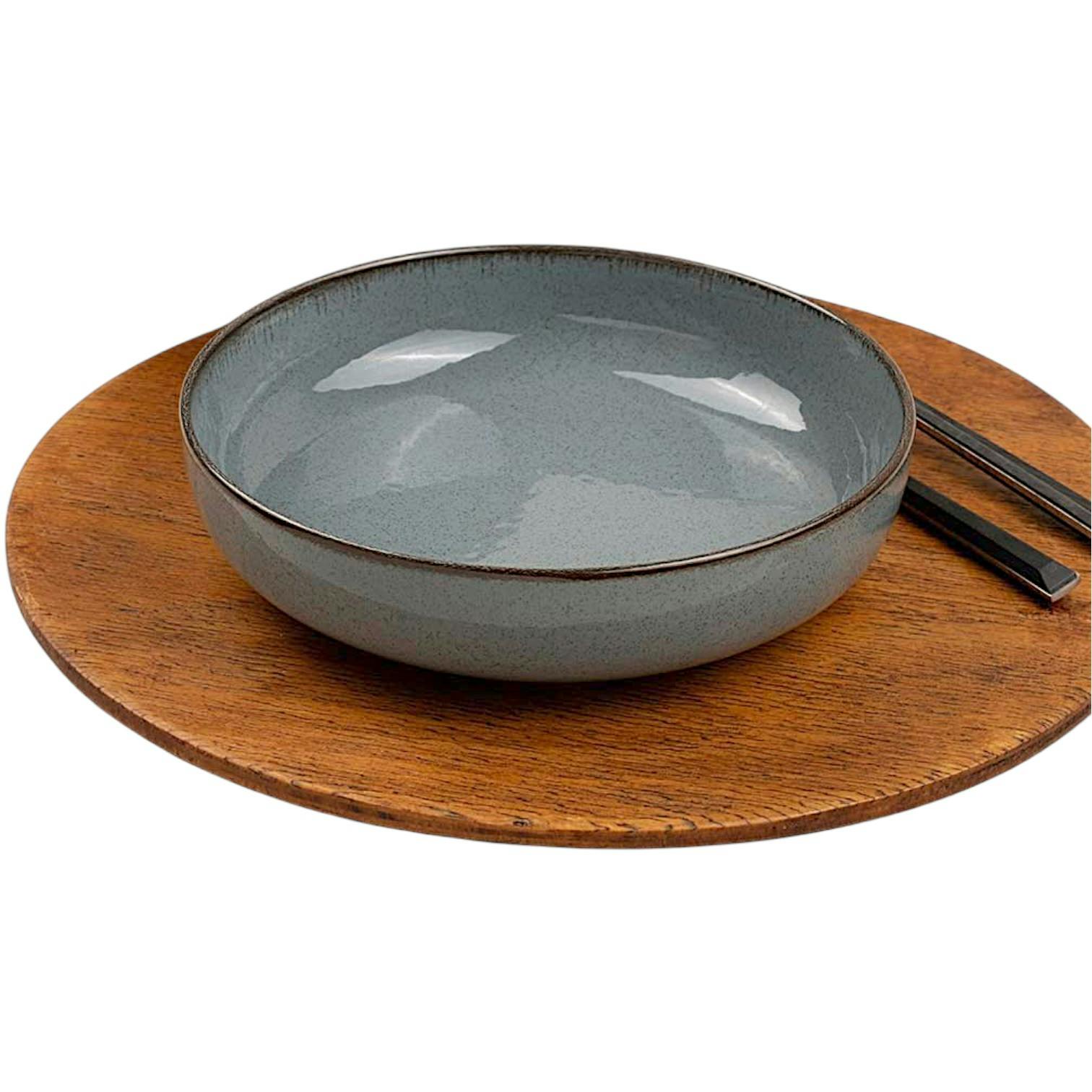 Assiette creuse poke bowl gris antique (lot de 2) ELDA