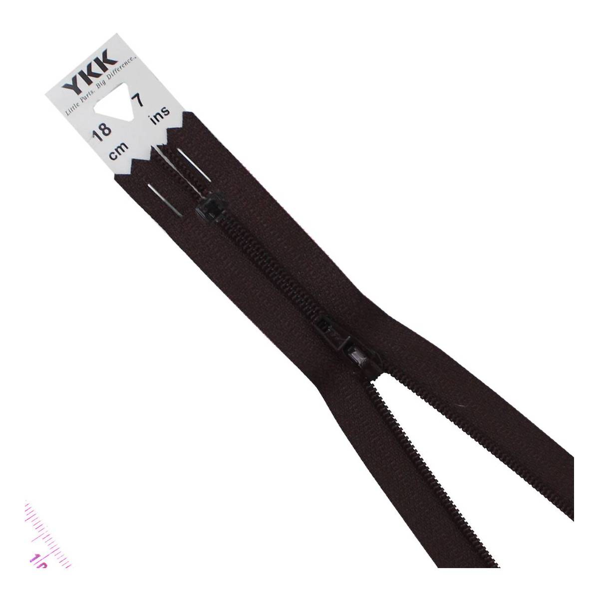 YKK Brown Dress and Skirt Zip 18cm