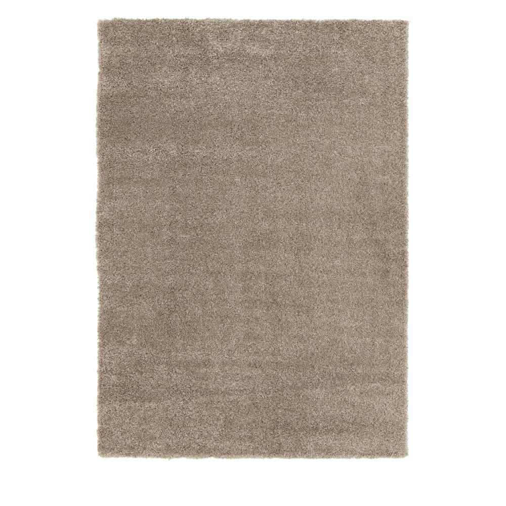SPRINGS IV - Tapis à poil long lavable en machine taupe 120x170 cm