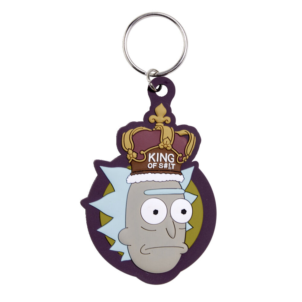 Porte clé Rick et Morty caoutchouc marron