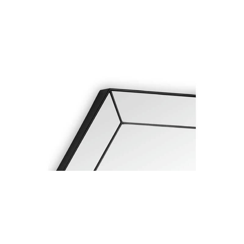 ALEXA - Miroir déco design en verre noir