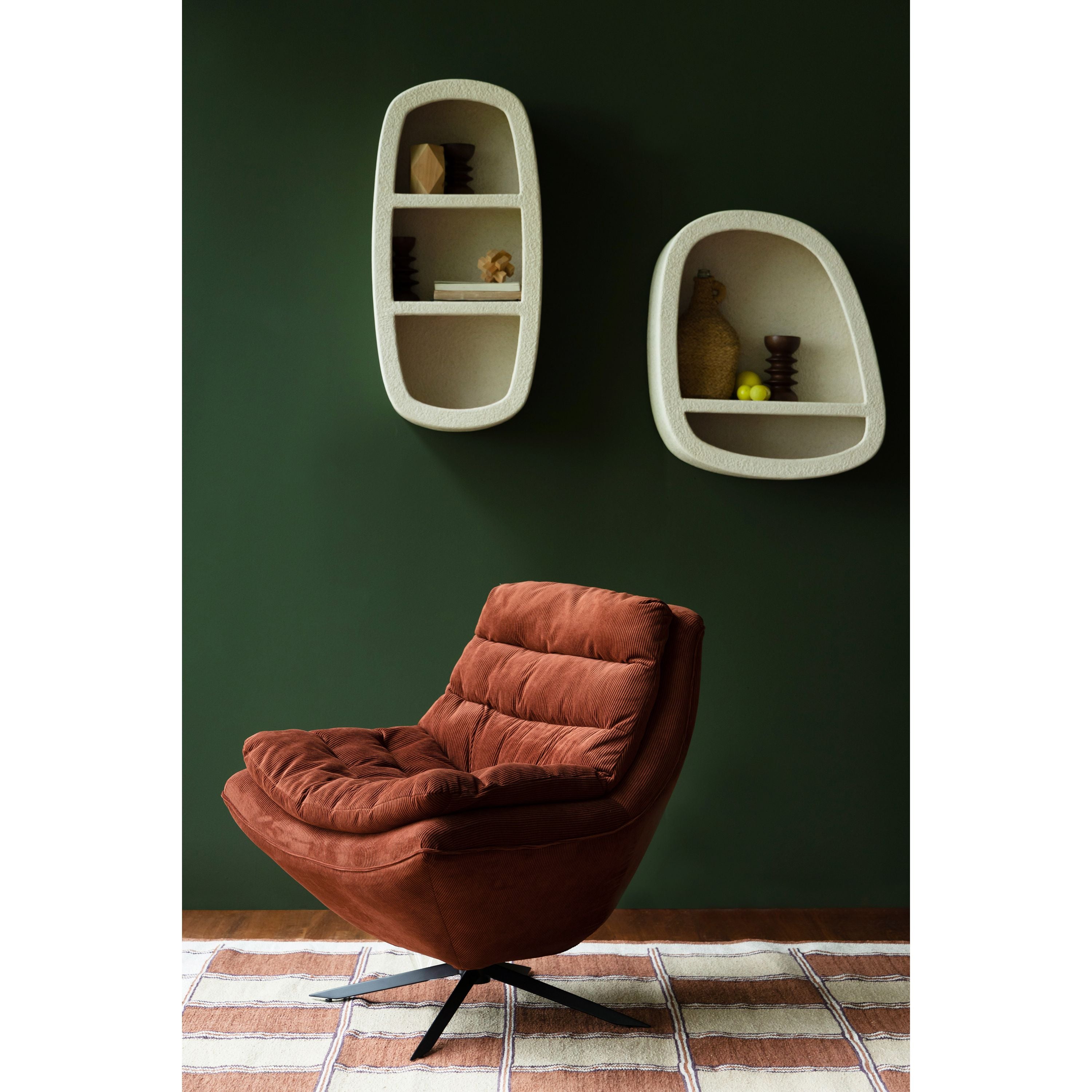 Dutchbone Veda Wandkast - Gerecyled Marmer - Beige - 2 Planken