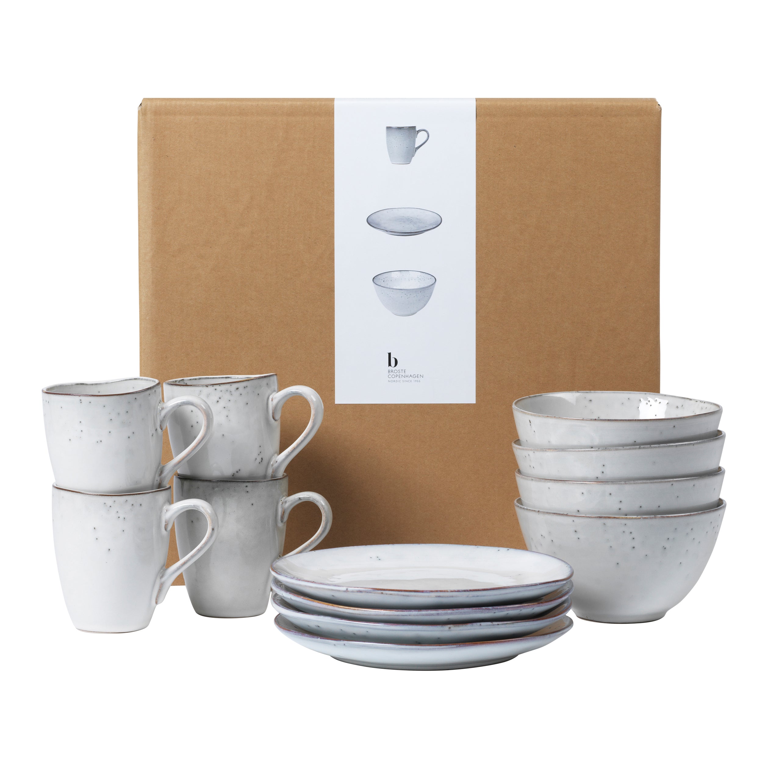 Broste Copenhagen Nordic Ontbijtset 12-delig - Sand