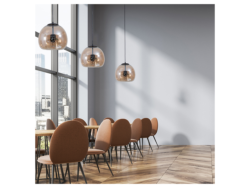 Lampa wisząca Optima szklana beżowa