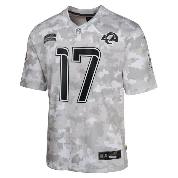 Puka Nacua Los Angeles Rams Nike Youth 2024 Salute to Service Game Jersey - Arctic Camo