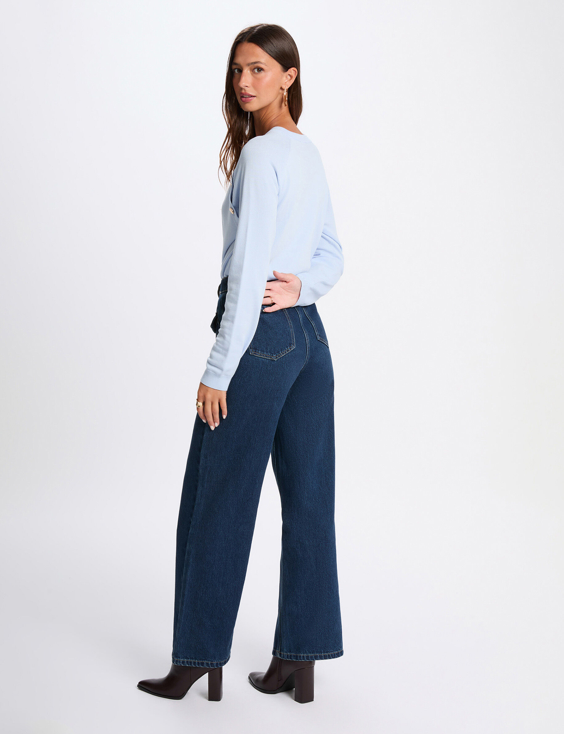 Fitted Lightweight Sweater Sky Blue Women