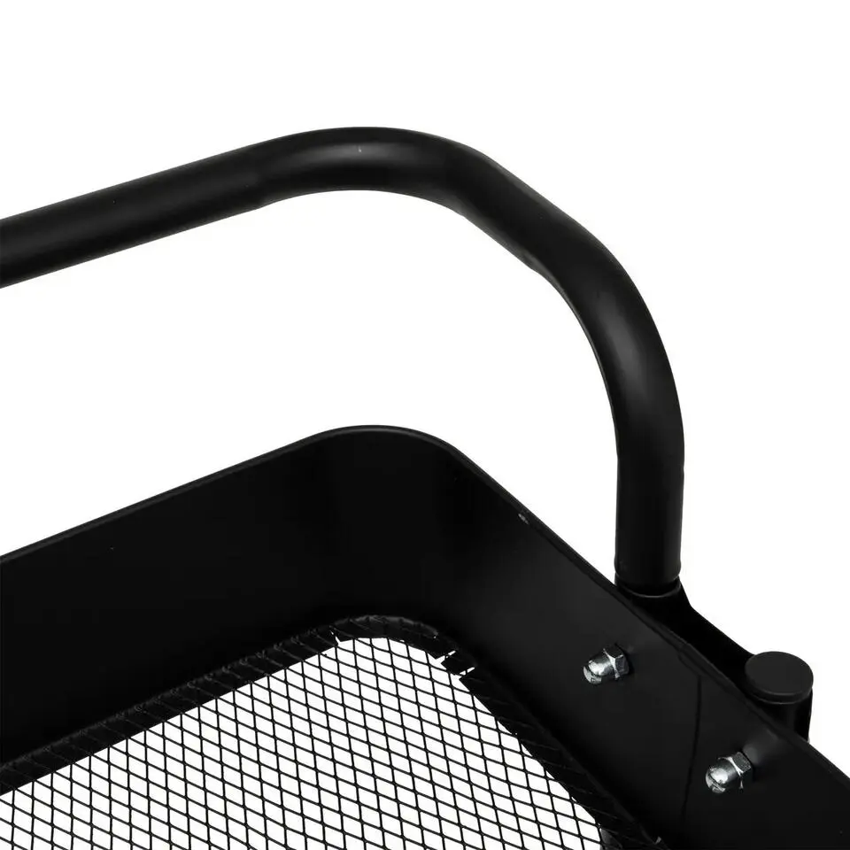 5Five Trolley - zwart - 3 laags - 45 x 36 x 86 cm - mesh metaal