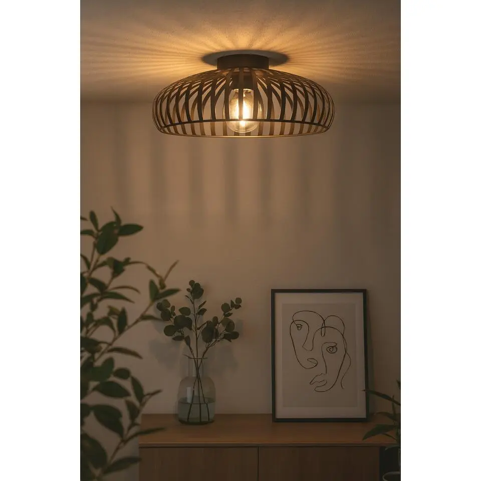 EGLO Mogano 3 Plafondlamp - E27 - &Oslash; 43 cm - Brons - Staal