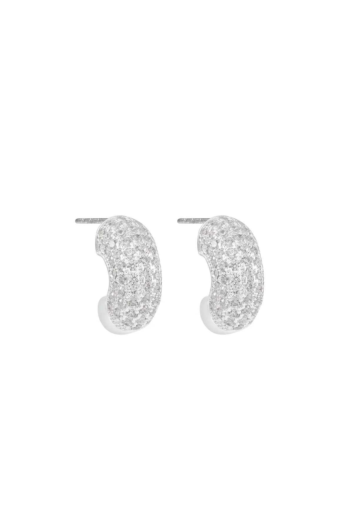 Cz Hoop Shaped Earrings