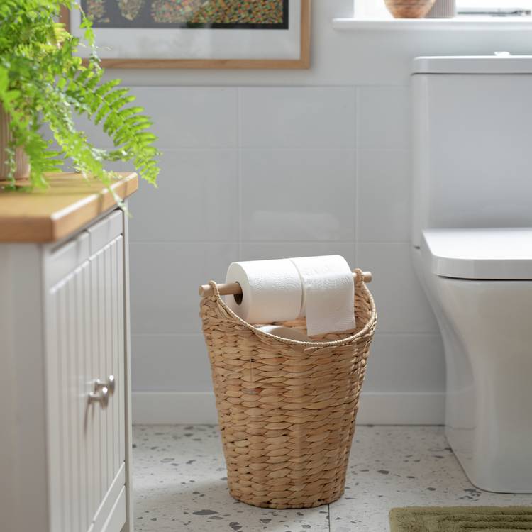 Habitat Woven Toilet Roll Holder - Natural