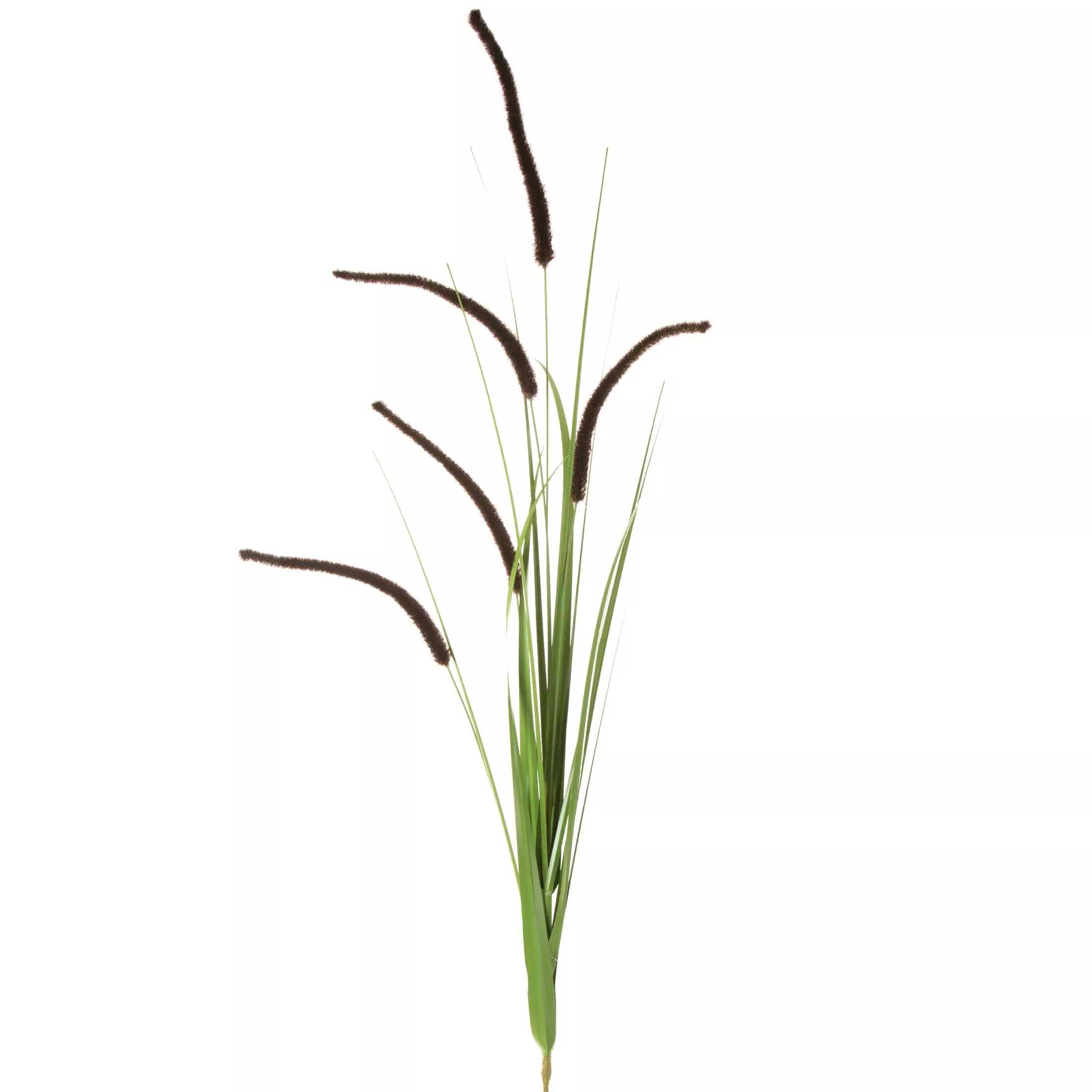 Trawa sztuczna z długimi kłosami brązowo, zielona 53 cm