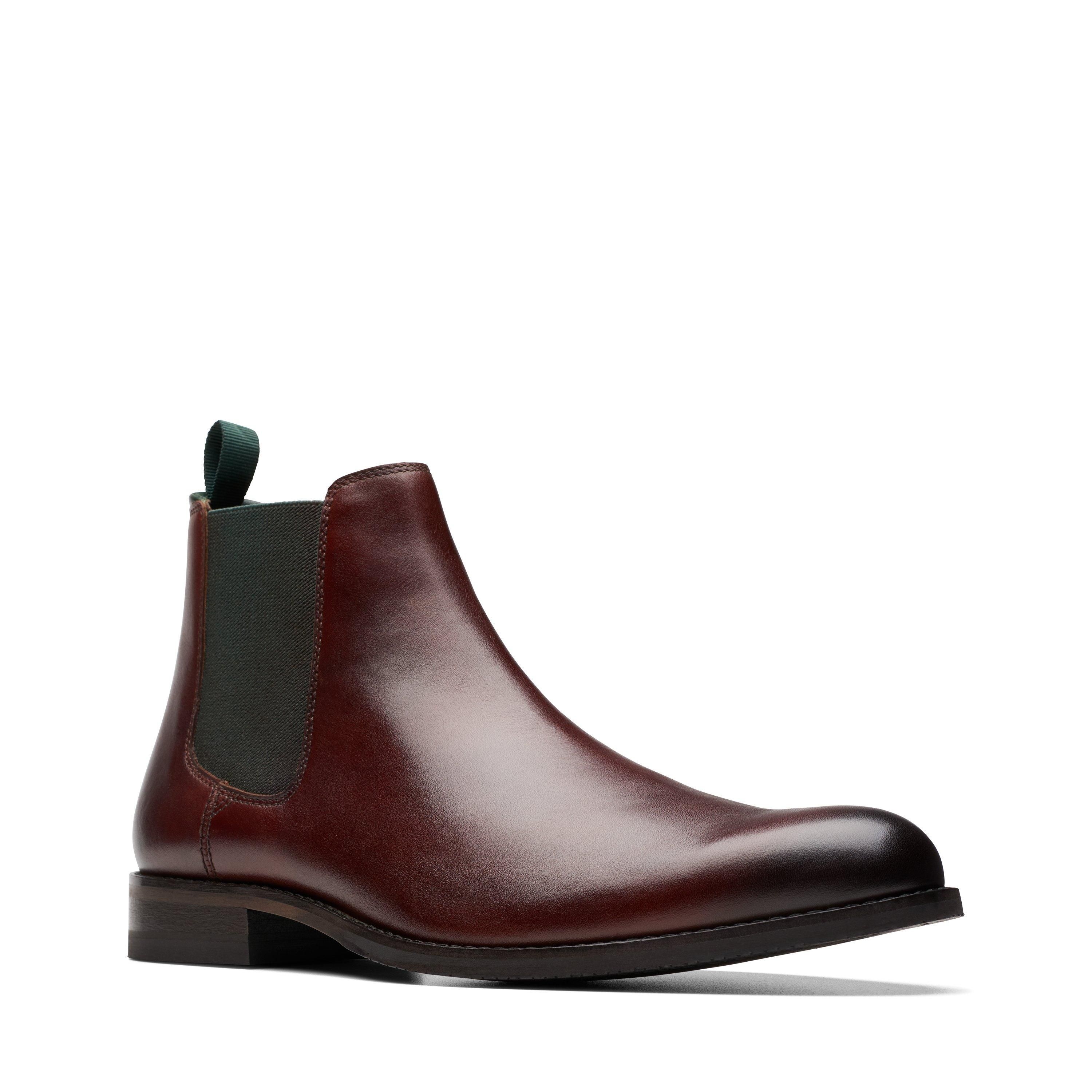 Clarks Craft Arlo Top Chelsea Boot British Tan Leather Boots