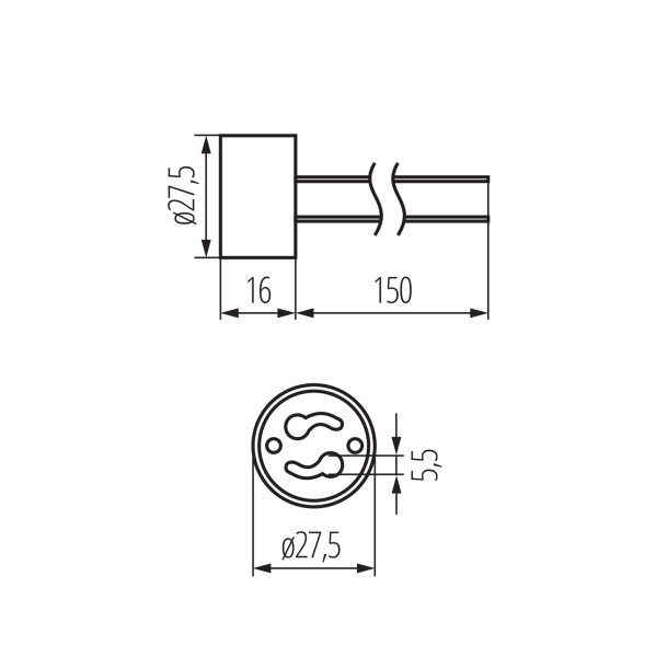 Oprawka ceramiczna do żarówki HLDR-GZ10 LL 66015 LightLogic gniazdo GU10 1