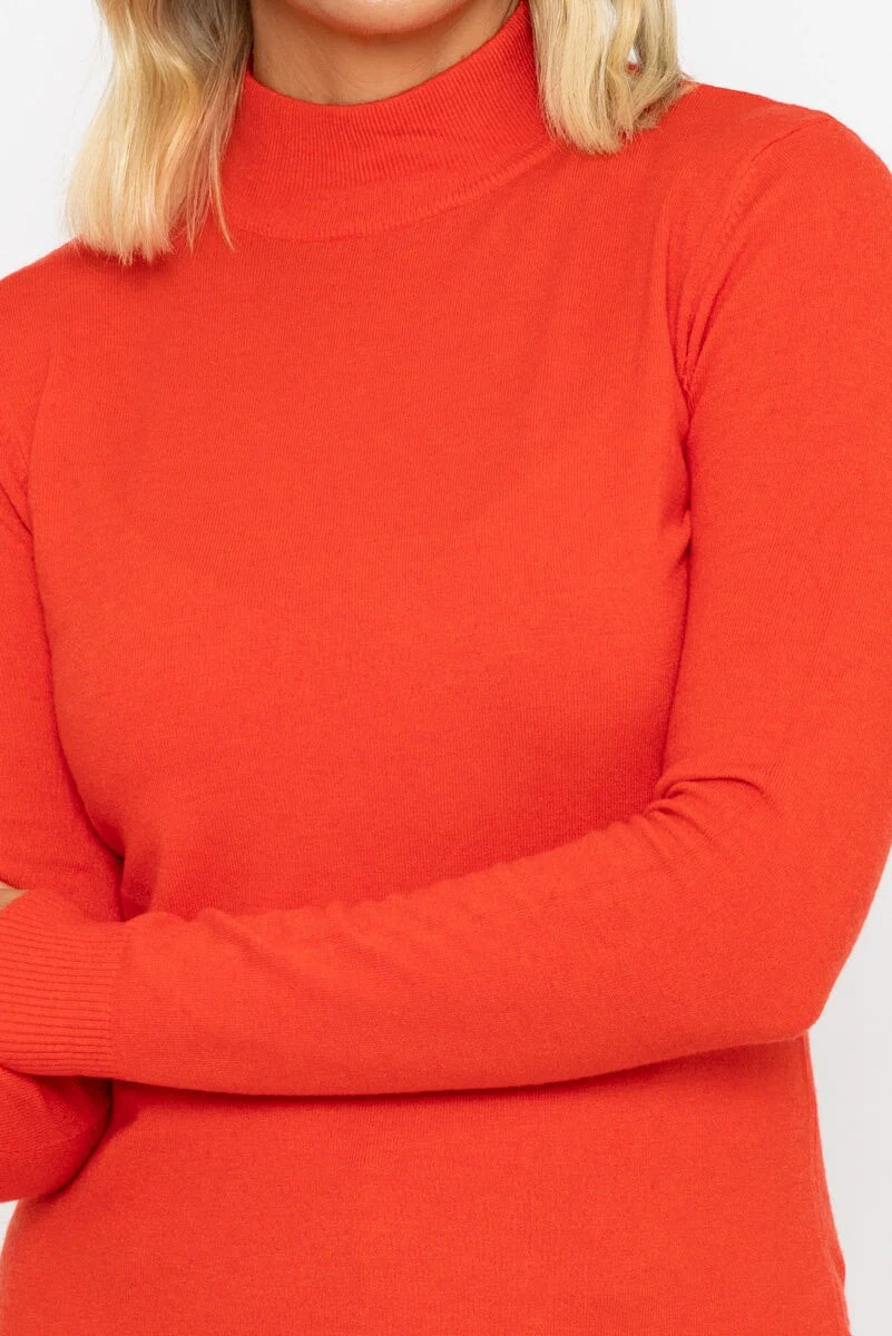 Turtleneck Knit in Orange